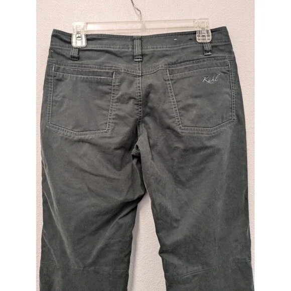 Kuhl Dark Gray Straight Leg Hiking Pants sz 6P Reinforced Knee Outdoor Gorpcore - Picture 2 of 10